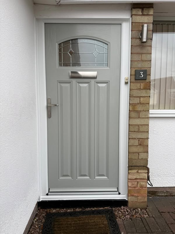 Light grey entrance door